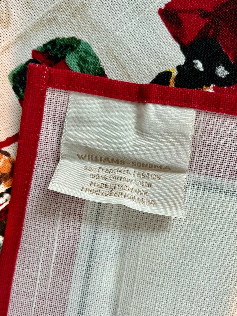 Williams Sonoma Nutcracker Tea Towel Green & Red